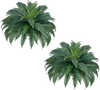 VEVOR Artificial Ferns 2 Pcs, Natural Spread Diameter 43-47 Inch, Large Hanging Artificial Boston Ferns, Fake Plant Wall Decor with 50 Branches, Faux Fern for Home and Office (Flowerpot Unincluded)