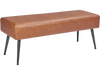 VEVOR Leather Bedroom Bench, PU Leather Bench with Metal Legs and with Stitching for Entryway, Upholstered Shoe Bench Seat, Modern End of the Bed Benches for Living Room, Dining Room, Hallway, Brown