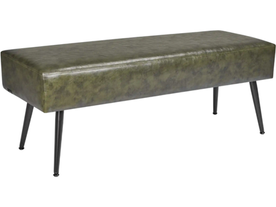 Vevor Bedroom Bench PU Leather Upholstered Entryway Bench Green New