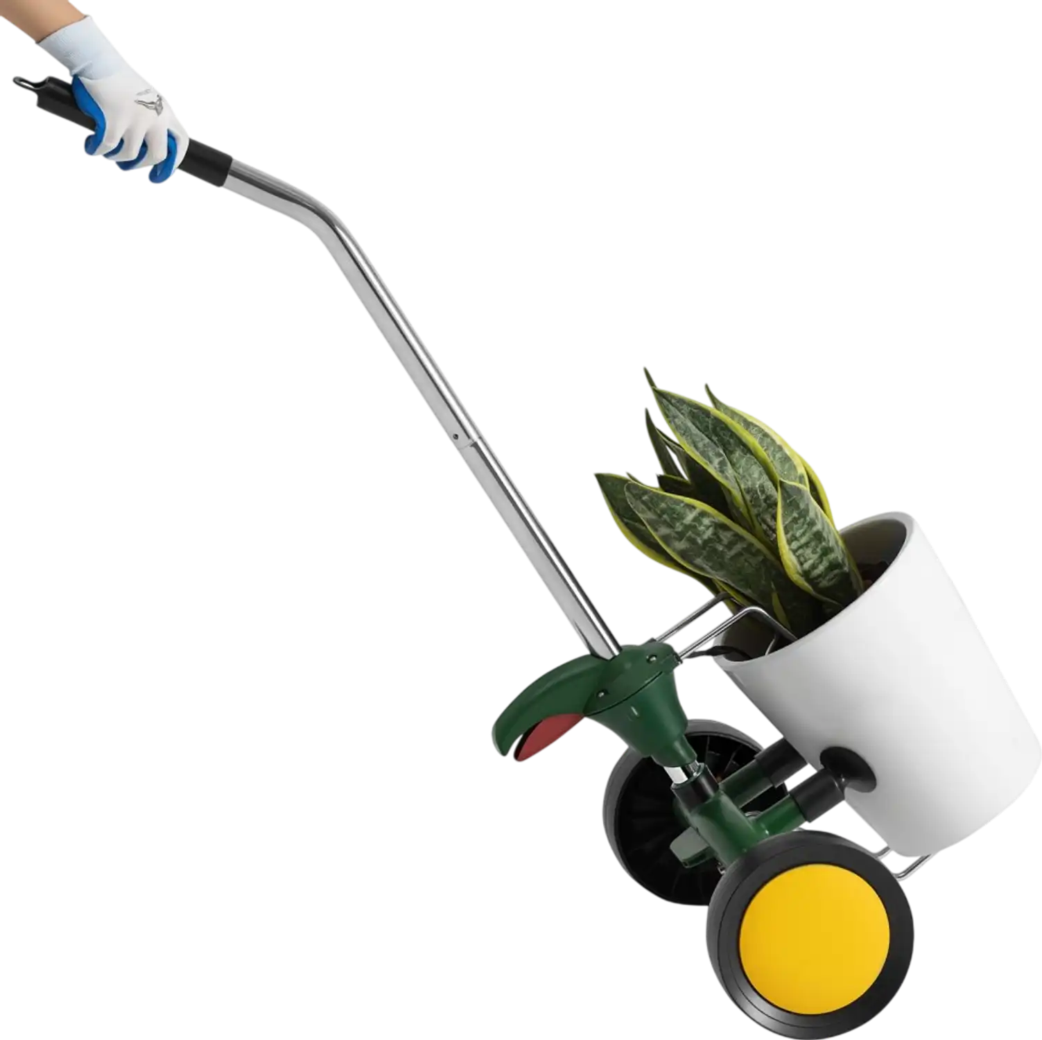 Vevor Plant Pot Mover Adjustable Handle Heavy Duty Dolly Cart New