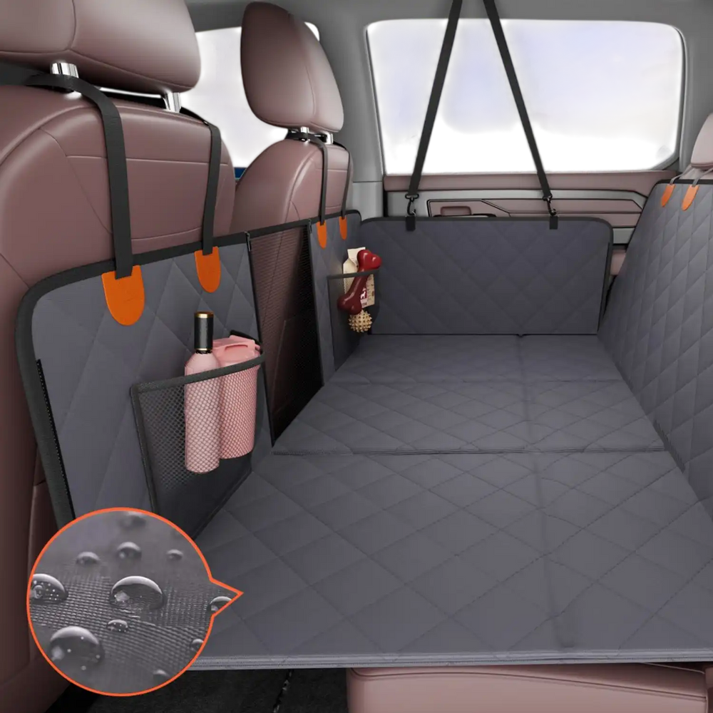 VEVOR Back Seat Extender, Dog Car Seat Cover for Back Seat Bed with Mesh Window and Storage Pocket, Supports 400lbs Dog Hammock for Car Dog Car Bed 57.4"x30.3" for Truck