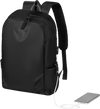 VEVOR Lightweight Backpack, 26 L Travel Hiking Backpack, Water-Resistant Backpacks with USB Charging Port and Anti-Theft Pocket, Fits 15.6 in Laptop, for Men & Women Travel Camping Riding (Black)