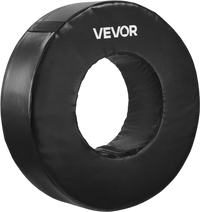 VEVOR Football Tackle Wheel, Football Tackling Dummy, Waterproof PVC and High-Density Sponge Tackle Ring, Dummies Training Equipment with Straps, for Blocking, Hitting Drills and Practice, Black, 1PCS