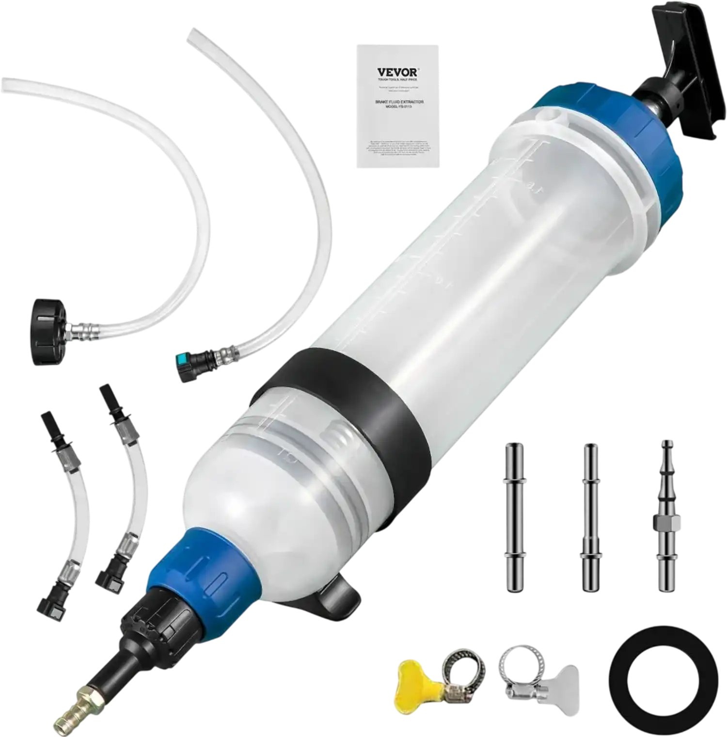 Vevor Fluid Extractor Brake Fluid Extractor Pump 1.5L With Adapters New