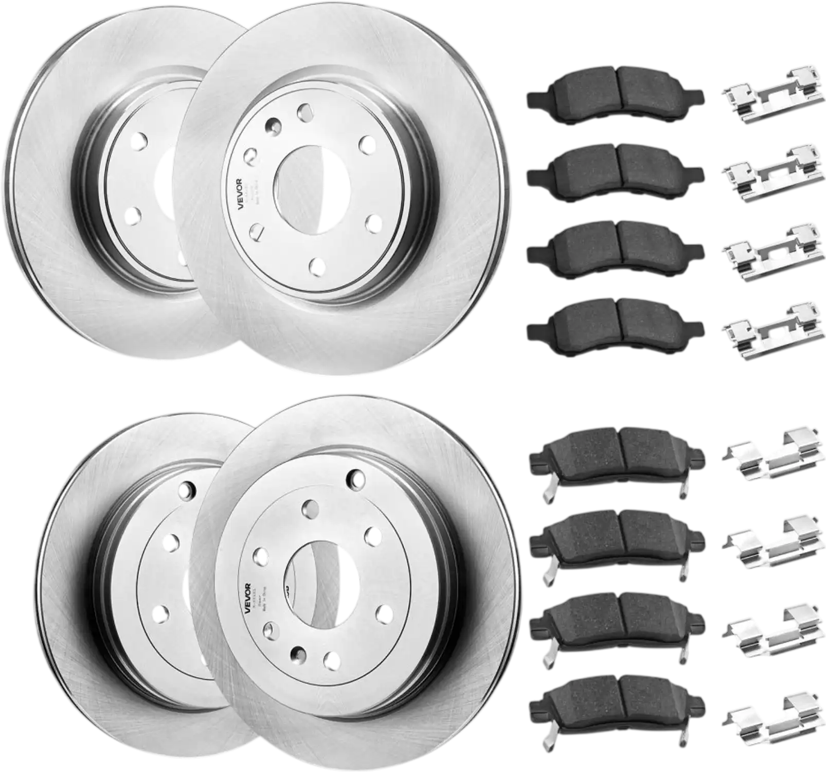 Vevor Brake Rotor Kit Front & Rear Brake Pads and Rotors Complete Kit for 2008-2017 Buick Enclave New