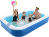 VEVOR Inflatable Pool, 118 x 67 x 20 inch Large Inflatable Swimming Pool, Family Large Swimming Pools with Repair Patches, Blow Up Pools for Kids, Adults, Family, Indoor Outdoor, Summer Water Party