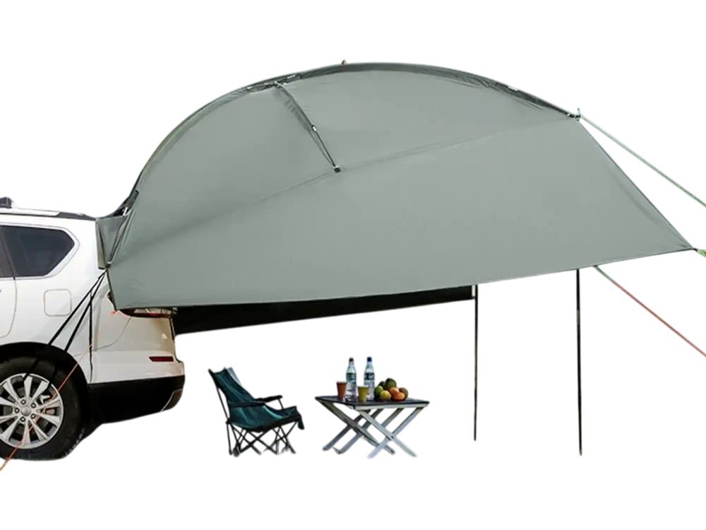 VEVOR Vehicle Awning, Large 10' x 7' Shade Coverage Car Side Awning, PU2000mm UV50+ Car Awning with Extended Side Canopies and Portable Storage Bag, Suitable for Truck, SUV, Van, Campers