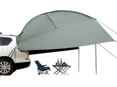 VEVOR Vehicle Awning, Large 10' x 7' Shade Coverage Car Side Awning, PU2000mm UV50+ Car Awning with Extended Side Canopies and Portable Storage Bag, Suitable for Truck, SUV, Van, Campers