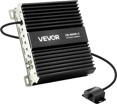 Vevor Car Amplifier 800W RMS 1-Channel Class D Monoblock with Remote Bass Control New