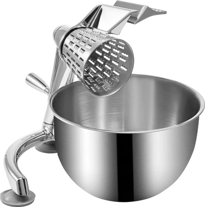 Vevor Rotary Cheese Grater Manual Vegetable Mandoline with 5 Blades & 2.5L Bowl New
