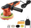VEVOR Car Buffer Polisher, 6-Inch Dual Action Polisher Buffer Waxer, 650W 6 Variable Speeds 2000-6800RPM Random Orbital Polisher Kit for Cars Detailing, Waxing, Polishing