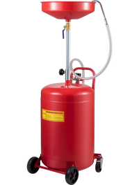 VEVOR Waste Oil Drain Tank 20 Gallon Portable Oil Drain Air Operated Drainer Oil Change, Oil Drain Container, Fluid Fuel Transfer Drainage Adjustable Funnel Height, with Wheel for Easy Oil Removal