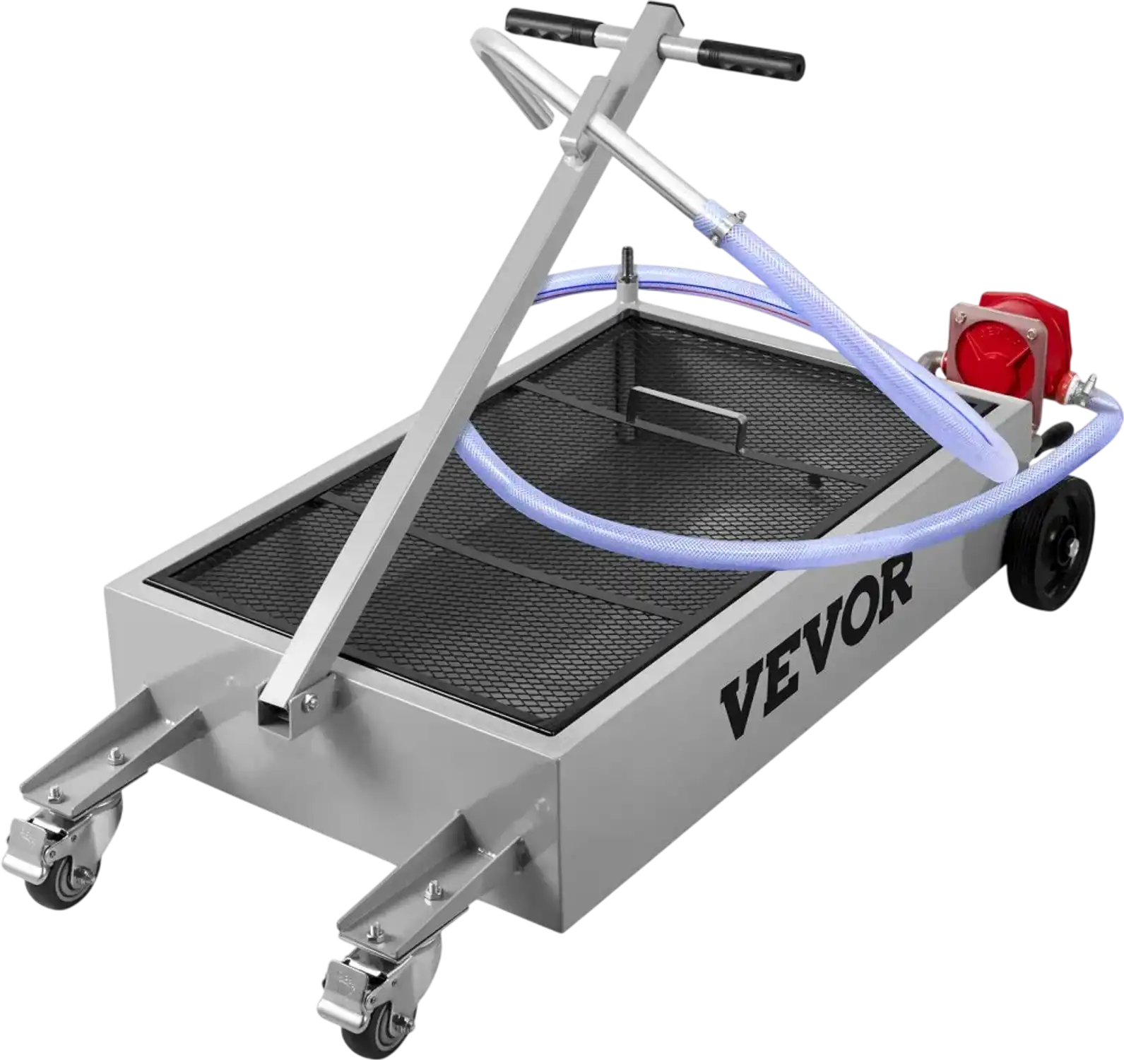 Vevor Oil Drain Pan 15 Gallon Low Profile with Pump Hose & Casters New