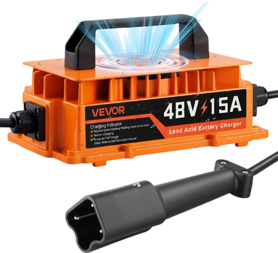 Vevor Golf Cart Battery Charger 48V 15A for Yamaha G29 Drive 3-Pin Leaf Plug New