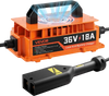 VEVOR Golf Cart Battery Charger 36V 18A EZGO Smart Charger D Style Plug, Only for Lead Acid Battery, Aluminum Alloy Shell, Trickle Charging, LED Indicator Light, with Cooling Fan, IP67 Waterproof