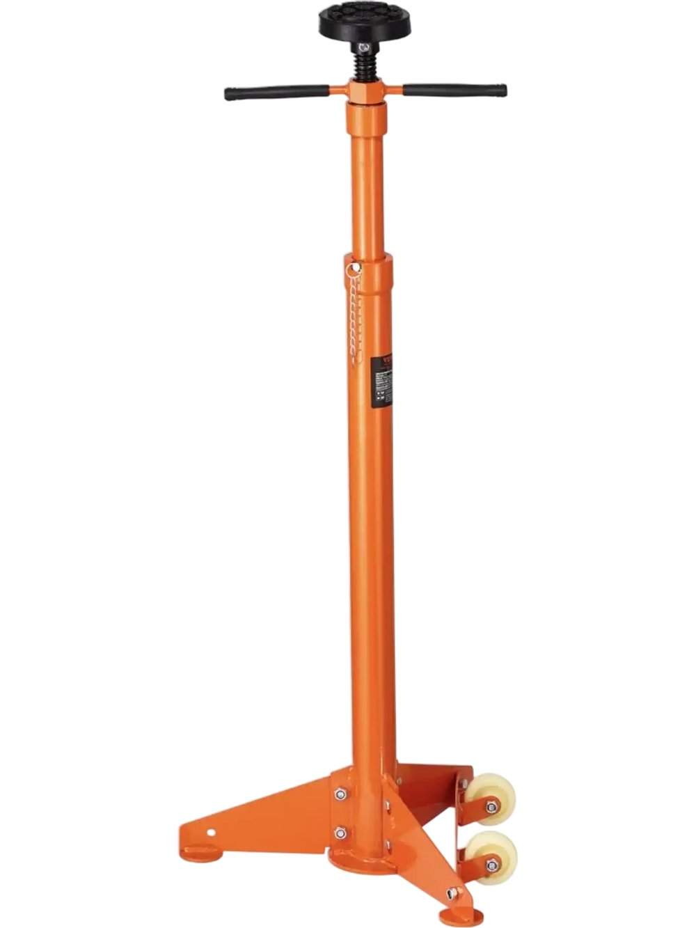 VEVOR Underhoist Support Stand, 3/4 Ton Capacity Under Hoist Jack Stand, Lifting from 38.4 to 75.4 in, Bearing Mounted Spin Handle, Self-Locking Threaded Screw, Two Wheels, Support Vehicle Components