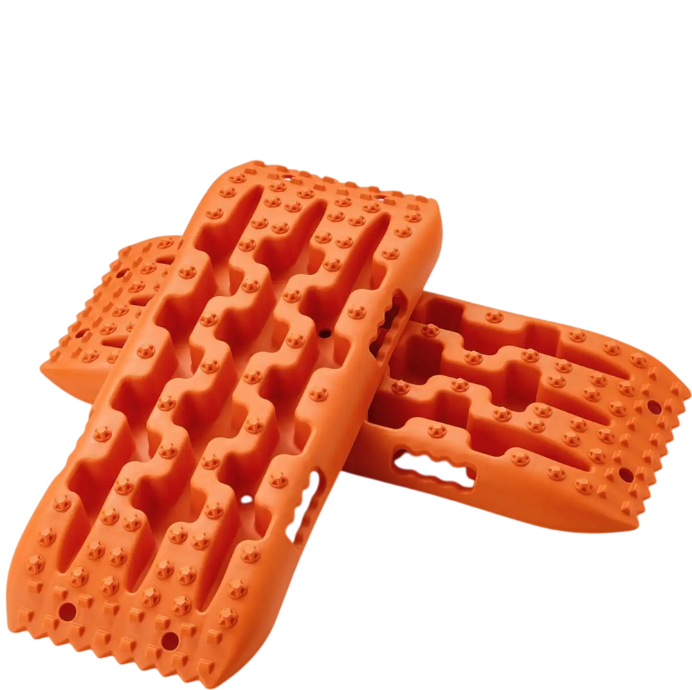 VEVOR 10 TON Traction Boards with PP Material, Recovery Boards for Off-road Vehicles/Cars/Pickups/SUVs/RVs, Pair Tire Traction Mats on Snow, Sand, Mud and Loose Terrain, Storage Bag, Short, Orange