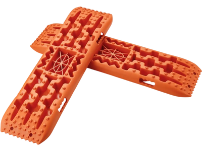 VEVOR 10 TON Traction Boards with PP Material, Recovery Boards for Off-road Vehicles/Cars/Pickups/SUVs/RVs, Pair Tire Traction Mats on Snow, Sand, Mud and Loose Terrain, Storage Bag, Long, Orange