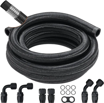 VEVOR 10AN Fuel Line Kit, 10 FT Fuel Hose Kit, 0.55