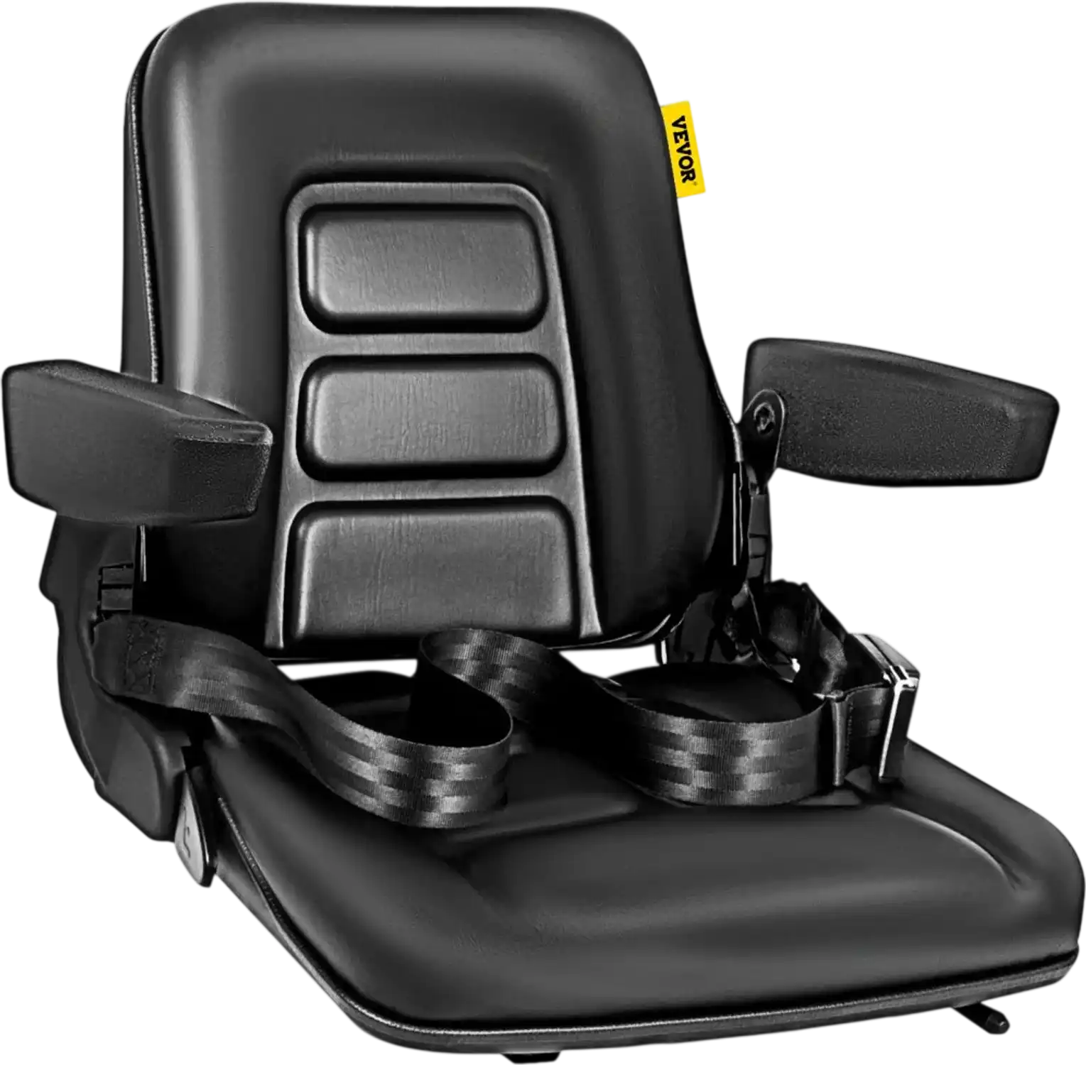 Vevor Forklift Seat Universal Fold Down Adjustable with Retractable Safety Belt and Armrests New