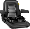 VEVOR Universal Fold Down Forklift Seat with Retractable Safety Belt, Armrest,Adjustable Seat for Excavator, Forklift, Tractor, Skid Loader, Backhoe Dozer Telehandler