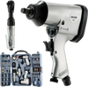 VEVOR 71 Pieces Pro Air Tool and Accessories Kit - 1/2" Air Impact Wrench, 3/8" Ratchet Wrench, 1/2" Die Grinder, 4500BPM Hammer, Blow Gun for Auto Repair, Home DIY Project - Storage Case Included
