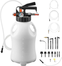 VEVOR Transmission Fluid Pump, 8 L Pneumatic Oil Fluid Extractor, ATF Refill Dispenser Transfer Pump with 15 ATF Adapters, Oil Extractor Dispenser with HDPE Tank for Cars, Boats, Lawn Mowers