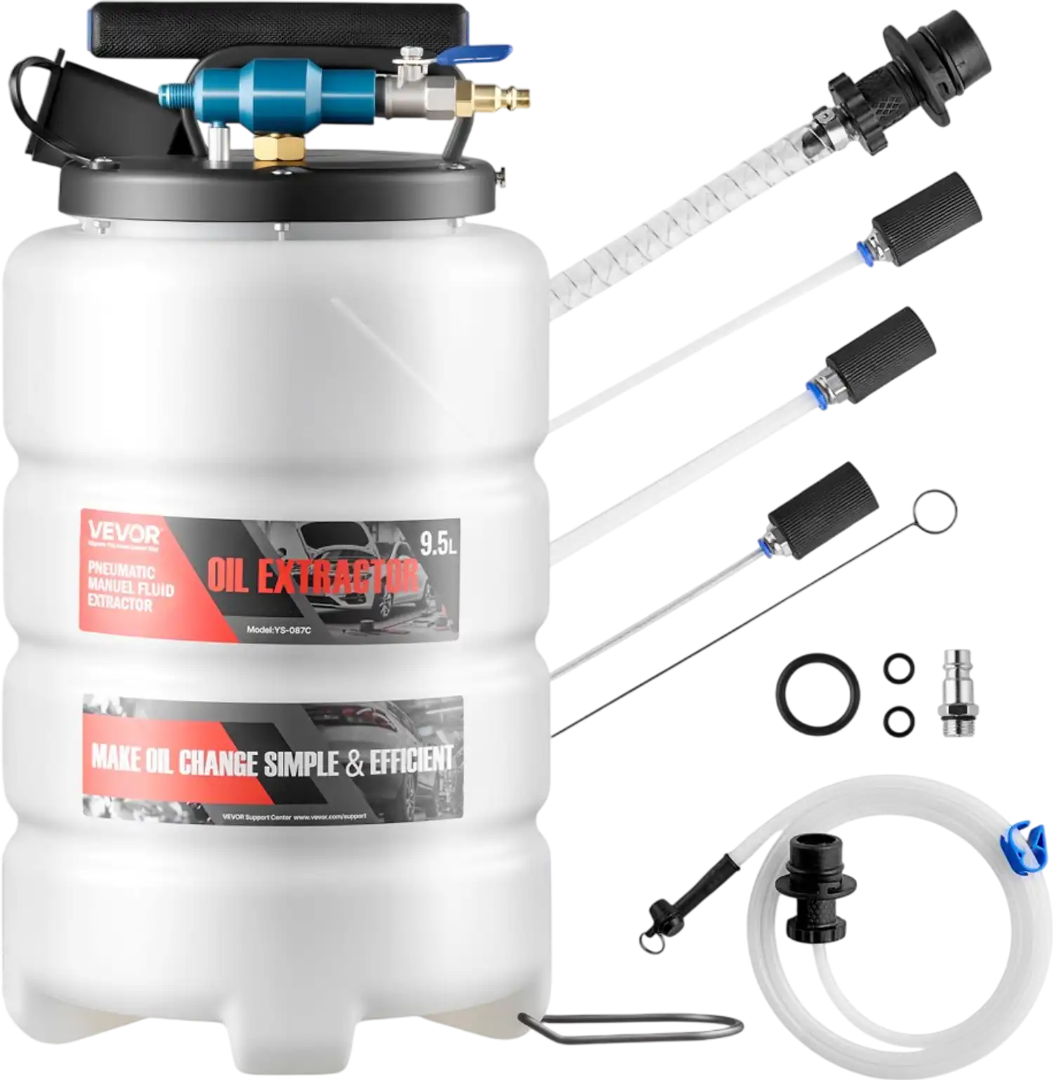 Vevor Fluid Extractor 9.5 L Pneumatic Manual Oil Pump New