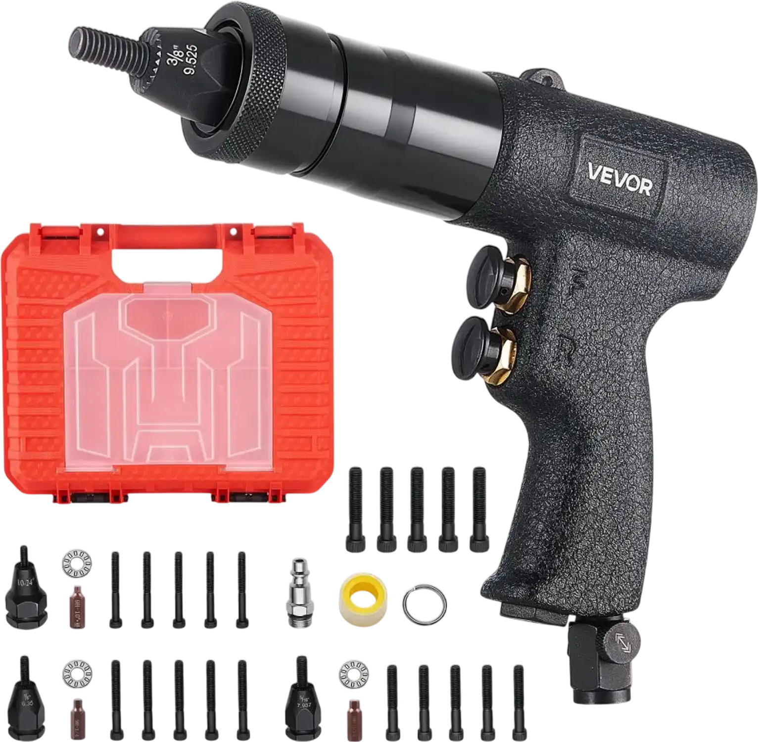 Vevor Pneumatic Rivet Nut Gun Kit Air Rivet Nut Tool New