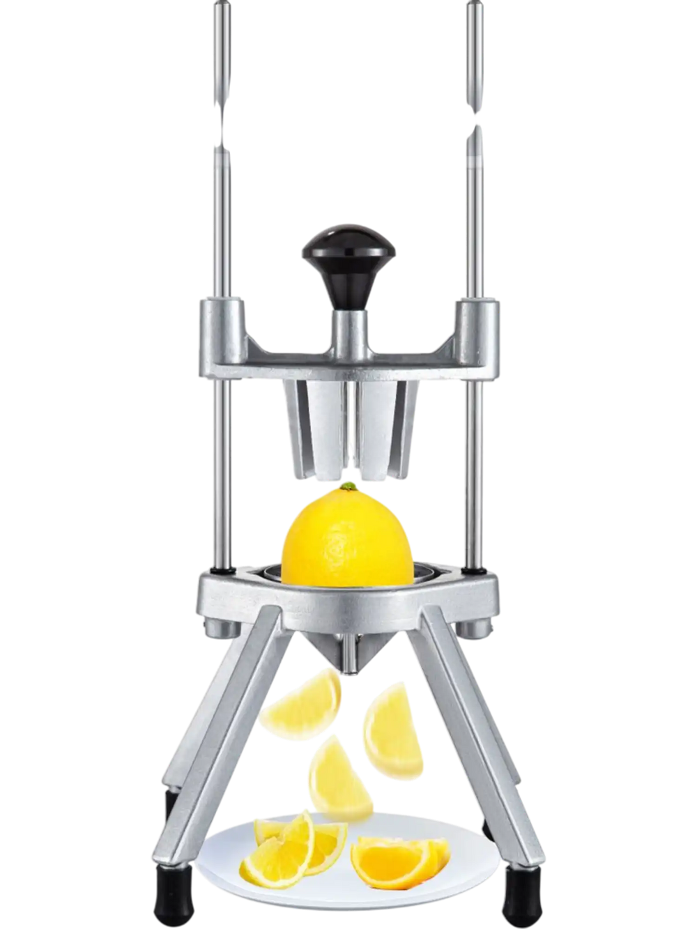 VEVOR 8-Section Commercial Easy Wedger Stainless Steel Blade Fruit Lime Slicer, Lemon Cutter 8 Wedges for Bar Restaurant