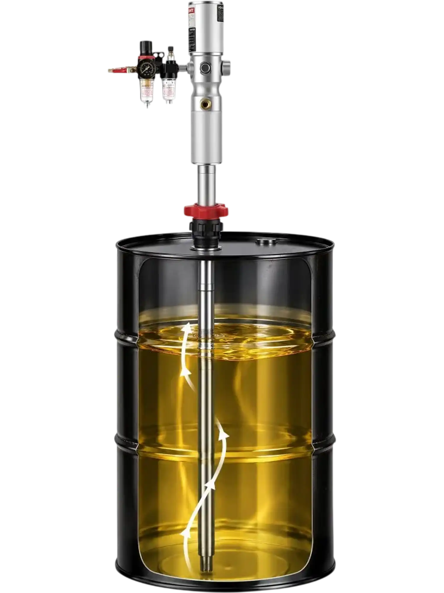 Vevor Drum Pump Air-Operated Oil Transfer 4.8 GPM for 15-55 Gallon Drums New
