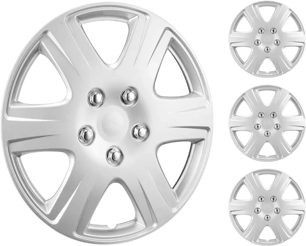 VEVOR Wheel Rim Cover Hubcaps, 15 in Diameter, Sturdy & Durable Scratch-Resistant Hubcap with Snap & Valve Nozzle Hole, ABS & PC Hubcap with High Rigidity & Less Wind Drag, Fits for All Weather Use