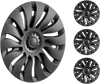 VEVOR Wheel Rim Cover Hubcaps, 19 in, 2020-2024 Model Y Fully Fit Hubcap with Snap, Guard Tape & Valve Nozzle Hole, ABS & PC Hubcap with High Rigidity & Less Wind Drag, Fits for All Weather Use