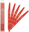 VEVOR Reciprocating Saw Blades, 25 Pack, 6/12 TPI Bi-Metal Reciprocating Saw Blade Set with Universal Shank, Sharp Teeth for Fast and Smooth Cuts, for Wood and Nail-Embedded Wood Demolition, Orange