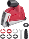 VEVOR Cutting Dust Shroud for Angle Grinders, Universal 4-5 in Angle Grinder Dust Shroud with 6 Clamping Washers, Adjustable Cutting Depth, Connect to Vacuum Cleaner, for Wood Concrete Wall Stone