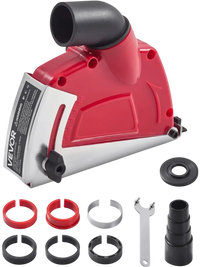 VEVOR Cutting Dust Shroud for Angle Grinders, Universal 4-5 in Angle Grinder Dust Shroud with 6 Clamping Washers, Adjustable Cutting Depth, Connect to Vacuum Cleaner, for Wood Concrete Wall Stone