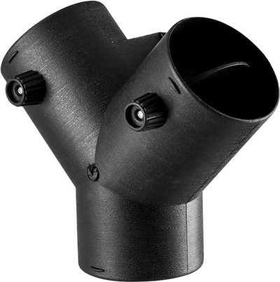 VEVOR Diesel Heater Connector, 3 inch Diesel Heater Duct Connector Accessories, 3-Way Y Branch Diesels Heaters Air Vent Duct with 2 90° Rotatable Valves, Black Joint Connectors for 2KW 5KW 8KW Heaters