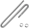 VEVOR Exhaust Hose, 47.2 inch Diesel Heater Flexible Exhaust Pipe, Stainless Steel Exhausts Hose with 2 Hose Clamps, Exhausts Hoses Kit Diesel Heater Accessories for 2KW 5KW 8KW Diesels Heaters