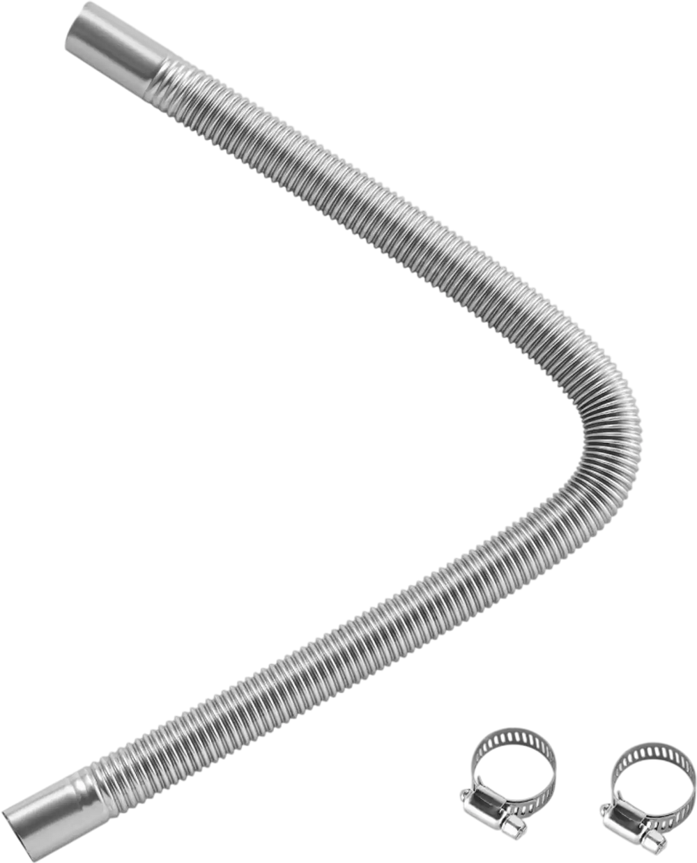VEVOR Exhaust Hose, 23.6 inch Diesel Heater Flexible Exhaust Pipe, Stainless Steel Exhausts Hoses with 2 Hose Clamps, Air Diesel Parking Heater Exhausts Hoses Line for 2KW 5KW 8KW Diesels Heaters