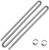 VEVOR Exhaust Hose, 118.1 inch Stainless Steel Exhausts Hose, Diesel Heater Flexible Exhaust Pipe with 2 Hose Clamps, Exhausts Hoses Kit Diesel Heater Accessories for 2KW 5KW 8KW Diesels Heaters