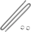 VEVOR Exhaust Hose, 77.95 inch Stainless Steel Exhausts Hose, Diesel Heater Flexible Exhaust Pipe with 2 Hose Clamps, Exhausts Hoses Kit Diesel Heater Accessories for 2KW 5KW 8KW Diesels Heaters