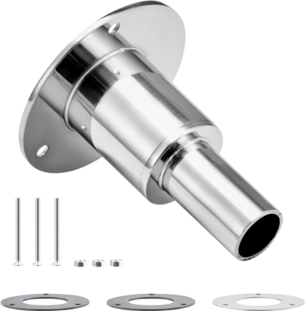 VEVOR Thru Hull Exhaust Skin Fitting, 0.94 inch Diesel Heater Exhaust Skin Fitting, Straight Thru Hull Exhausts Skins Fits Kit with Screws, Nuts & Gasket for Diesel Heaters, 316 Stainless Steel