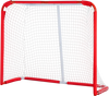VEVOR Youth Street Hockey Net, Indoor Outdoor Steel Hockey Goal, Portable Lightweight Youth Street + Roller for Kids, Junior Hockey Training Goal Set with Net, Easy Assemble, 54" x 44", White/Red