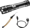 VEVOR 10000 Lumen High Lumens Flashlight, 5 Lighting Modes Rechargeable, IPX4 LED Waterproof Flashlight, Powerful aluminum alloy Handheld Flashlight for Camping Hiking Biking Fishing Night Running