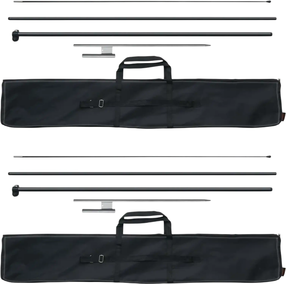 VEVOR Feather Flag Pole Kit, 2 Packs Swooper Flag Pole 12.7 ft, Sign Flag Poles for Business Advertising Flags Outdoor, with Ground Stakes and A Carrying Bag (Flag Not Included)
