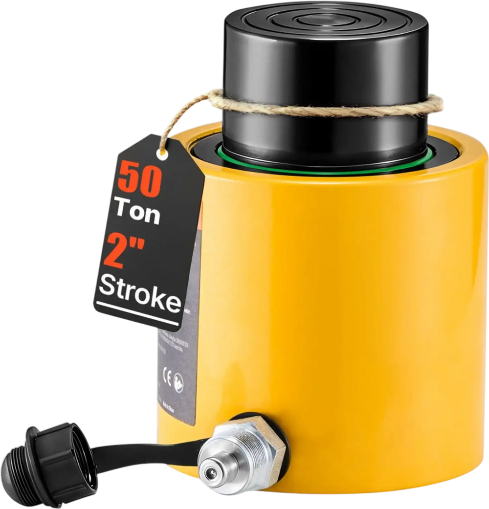 50T 2" Stroke Single Acting Hydraulic Cylinder Jack Ram