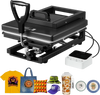 VEVOR Hybrid Heat Press, 15 x 15 inch, 5-in-1 Multifunction, Heat Up Fast and Even, All-New Patented Design, Easy to Control, Sublimation Press Machine for T-shirts/Mugs/Tumblers/Caps/Plates, Black