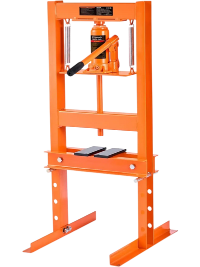 VEVOR Hydraulic Shop Press, 6 Ton H-Frame Hydraulic Garage/Shop Floor Press, Adjustable Shop Press with Press Plates, Heavy Duty Hydraulic Press for Garage, Shop, Workshop