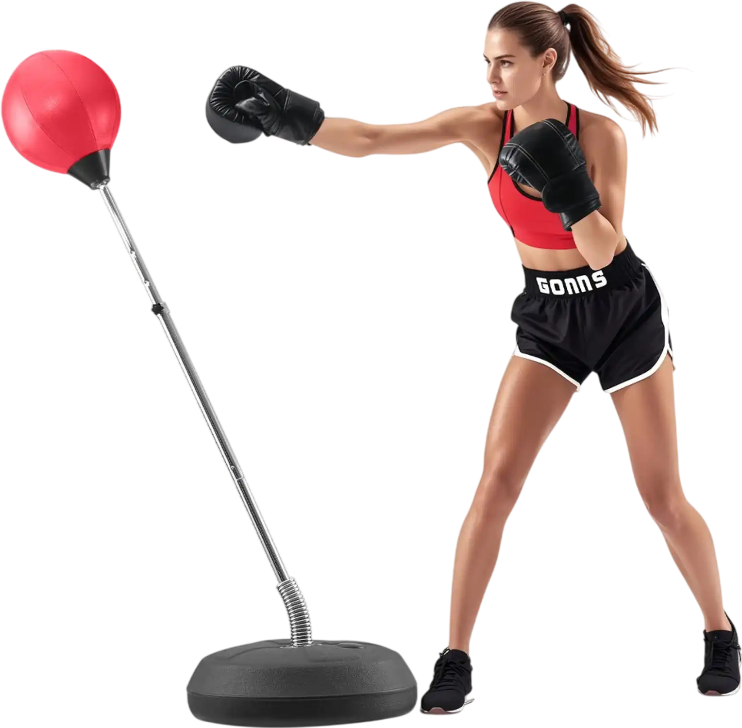 Vevor Punching Bag Height Adjustable Freestanding Reflex Boxing Bag Set New