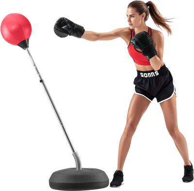 Vevor Punching Bag Height Adjustable Freestanding Reflex Boxing Bag Set New